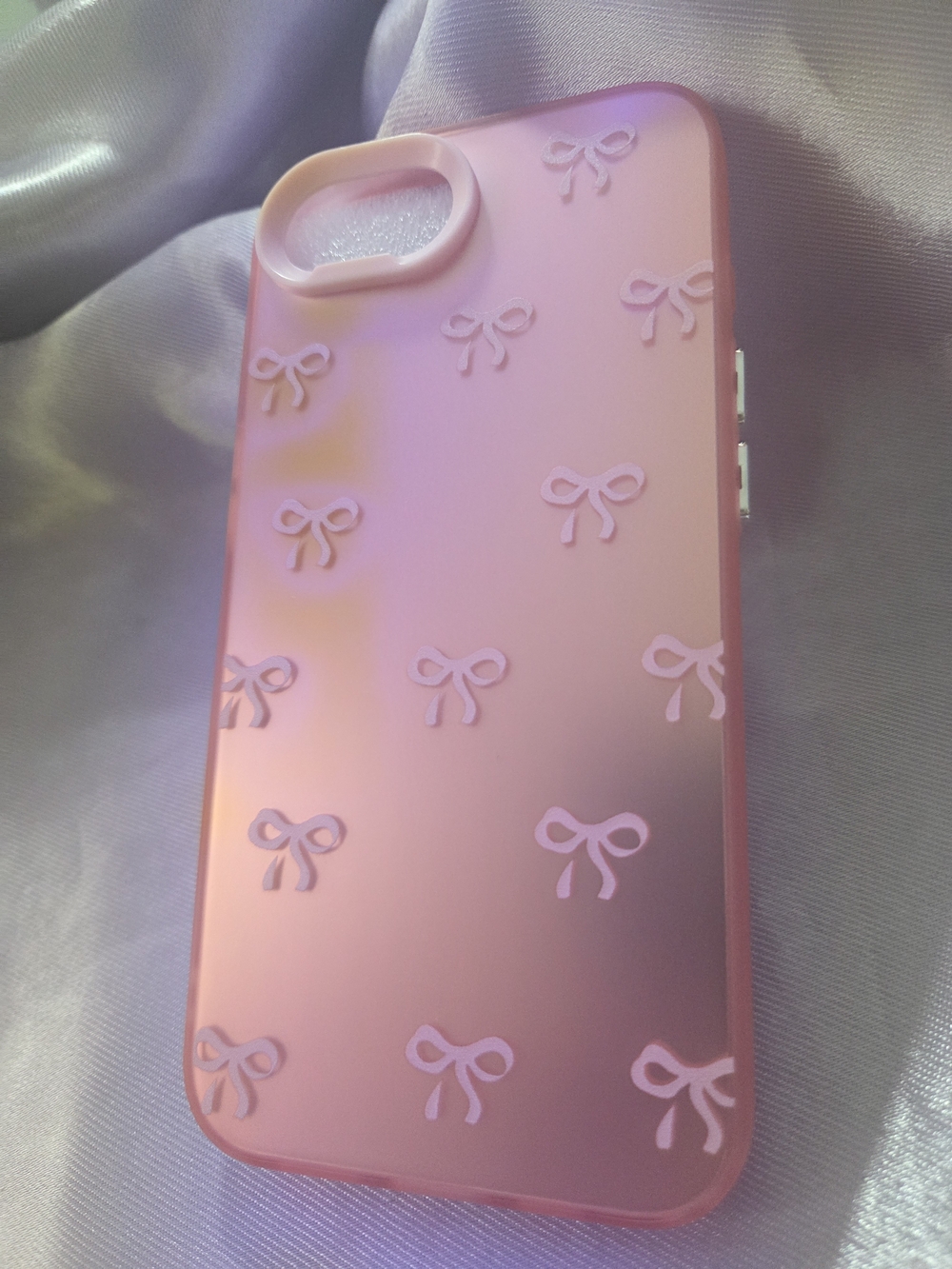 Iphone 16e Pink Bow Pattern Phone Case